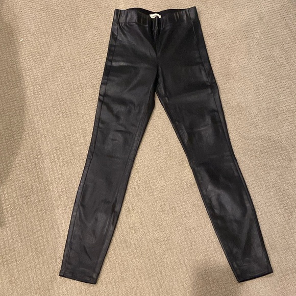 NWOT L’agence coated pull on pants.  Black.  Size XS. - Picture 2 of 6